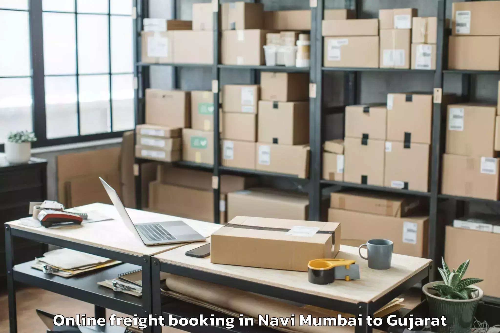 Affordable Navi Mumbai to Mangrol Online Freight Booking